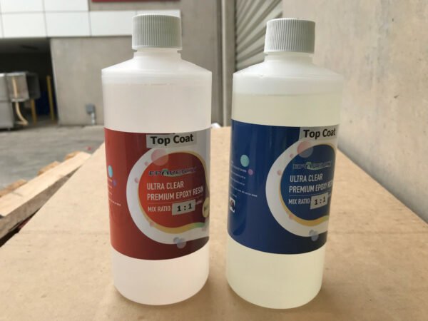 Epoxy Resin TOP COAT SUPER CLEAR HIGH GLOSS 1:1 ratio Eparency Australia made