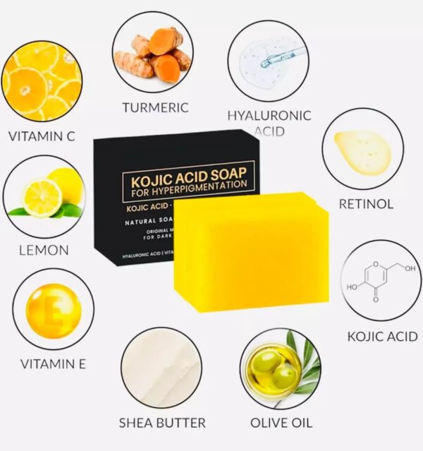 SOAP x2 Brightening Turmeric Kojic Acid Collagen Vitamin C DARK SPOTS CORRECT - Image 4