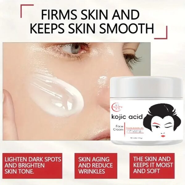 Kojie Face Lightening Cream 50g Skin Whitening Brightening Kojic Acid Dark Spots - Image 3